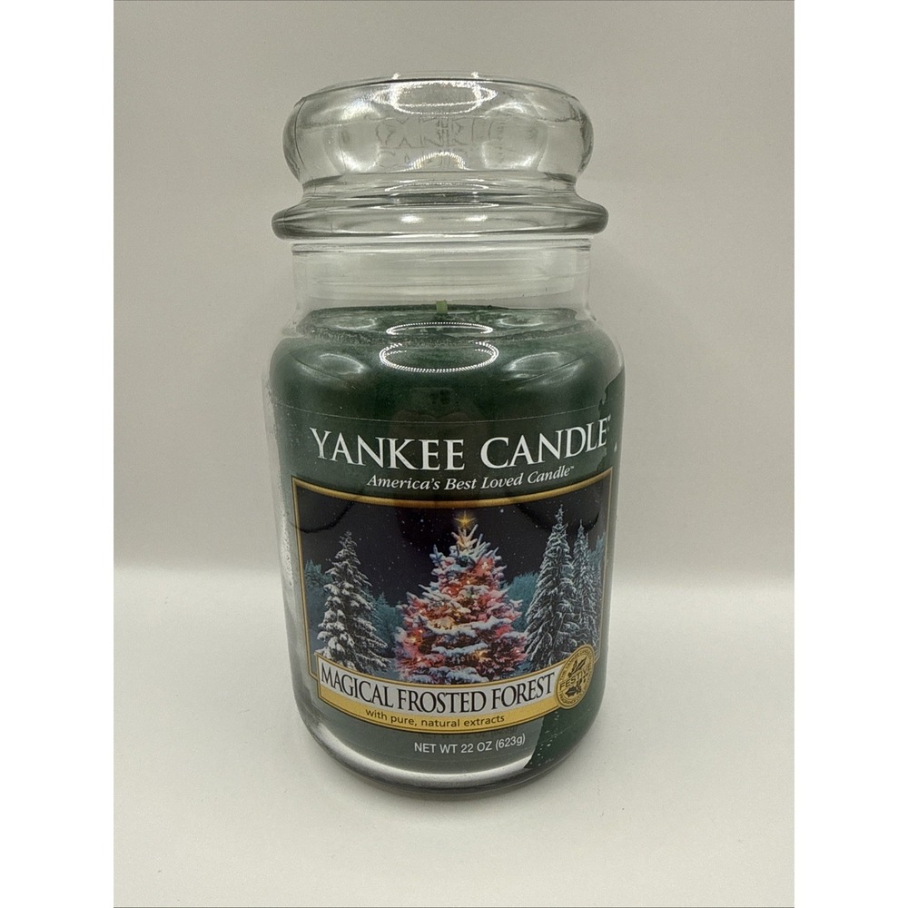 Yankee Candle‎ MAGICAL FROSTED FOREST 22 oz LGE JAR  FAVORITE HOLIDAY SCENT HTF